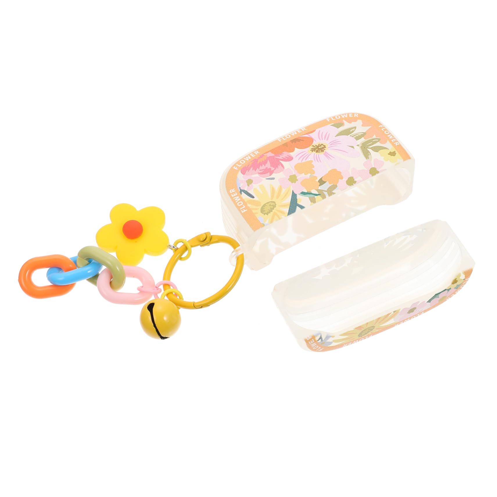 Angoily Wireless Earbuds Case - Portable Protective Cover for AirPods & Bluetooth Headphones (Floral Design) - Perfect for Travel, Gym & Daily Commute