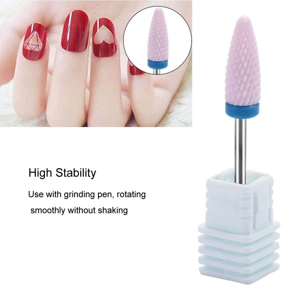 Professional Ceramic Nail Drill Bits Set - 22PCS Cylinder Shape Grinding Heads for Manicure & Pedicure - Durable Nail Polishing Files & Buffers Kit for Salon & Home Nail Care - Perfect for Acrylic, Gel & Natural Nails
