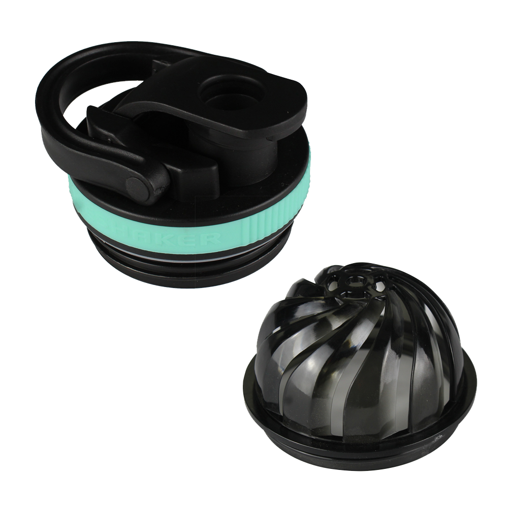 Black Lid with Mint Band
