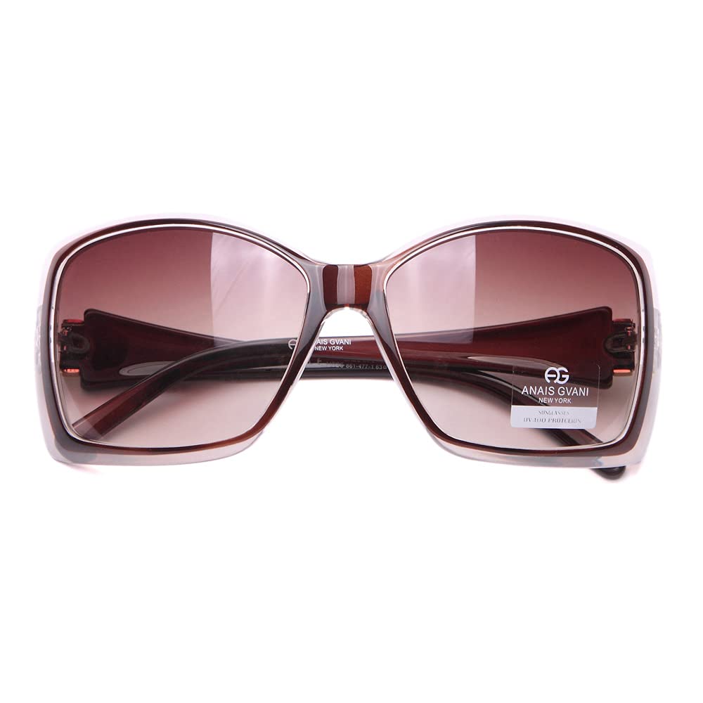 Dasein Oversized Sunglasses for Women - Fashion Designer Summer Shades with UV Protection (U026 Brown) - Perfect for Beach, Driving & Outdoor Activities