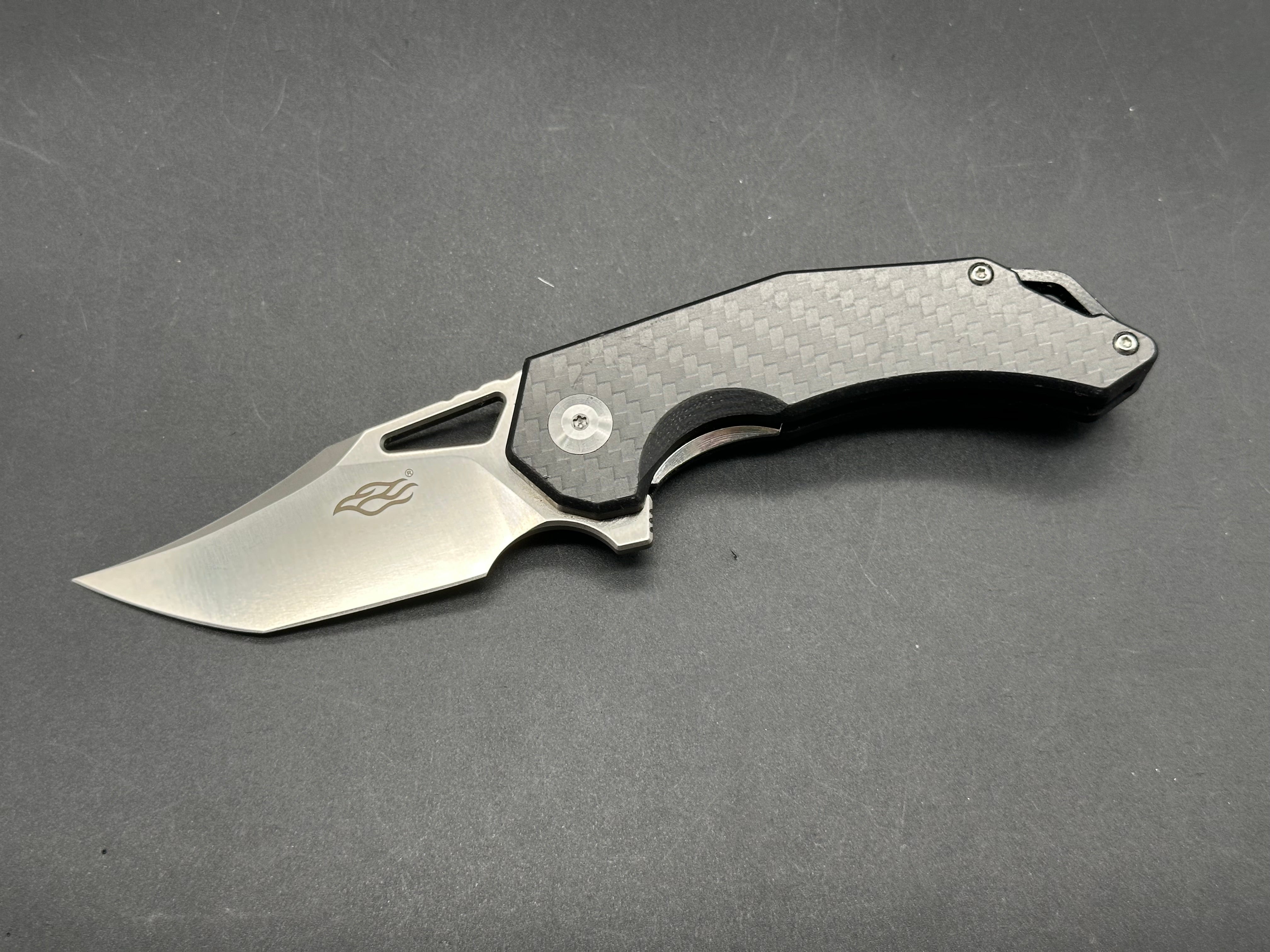 GANZO Firebird FH61 Folding Knife - D2 Steel Blade, Carbon Fiber Scales, Liner Lock - EDC Pocket Knife for Camping, Hiking & Outdoor Adventures