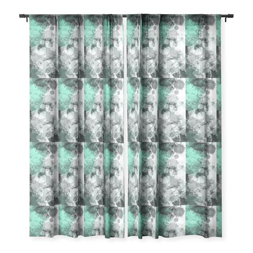 Mint Green Paint Splatter Abstract