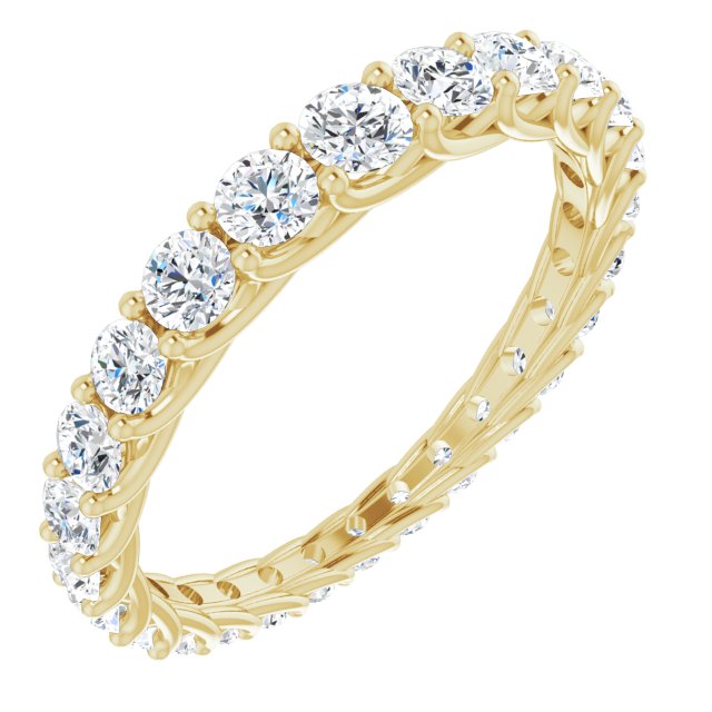 1.25 Carat Graduated Diamond Trellis Eternity Band Wedding Ring - 14K White Gold Stackable Bridal Ring for Anniversary, Engagement & Special Occasions