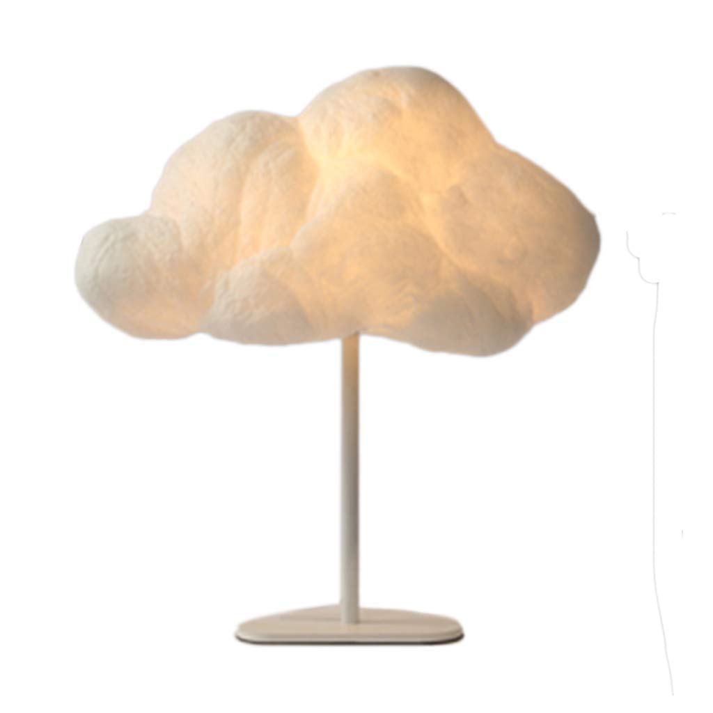 Nordic Style Dimmable Table Lamp - Cotton Baiyun Design for Living Room, Bedroom, Desk & Kids' Reading Night Light | Eye Protection & Home Decor Gift (White, 5W) | Perfect for Cozy Evenings, Study Sessions & Bedtime Reading