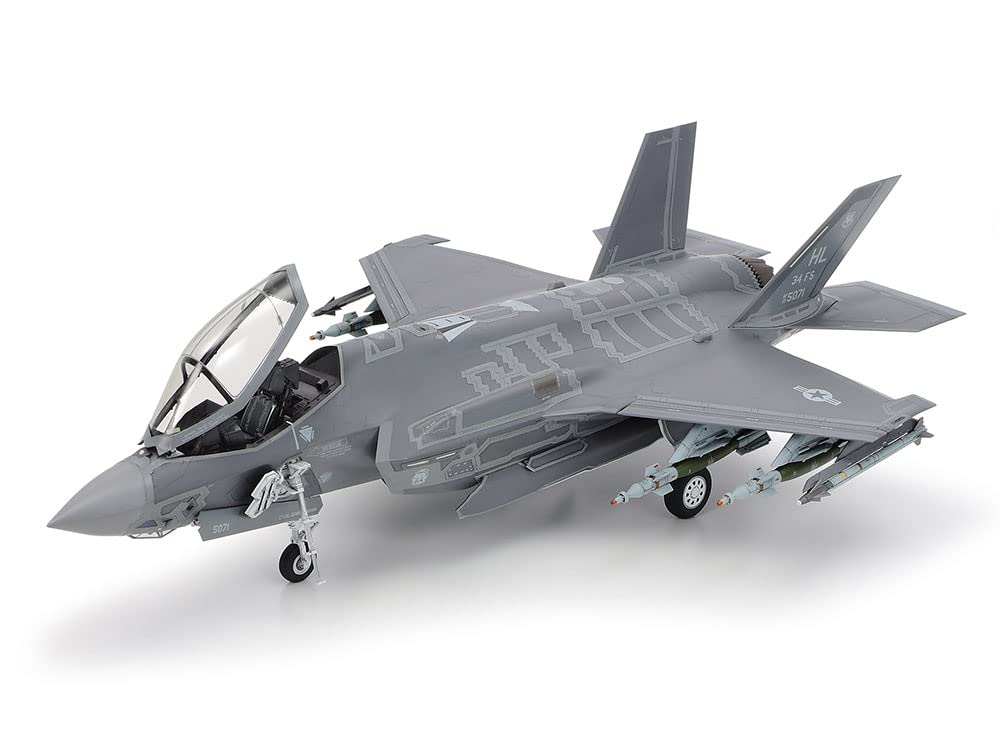 TAMIYA Lockheed Martin F-35A Lightning II 1/48 Scale Plastic Model Kit - Military Aircraft Model Building for Collectors & Hobbyists - Perfect for Display, Gifts & Aviation Enthusiasts