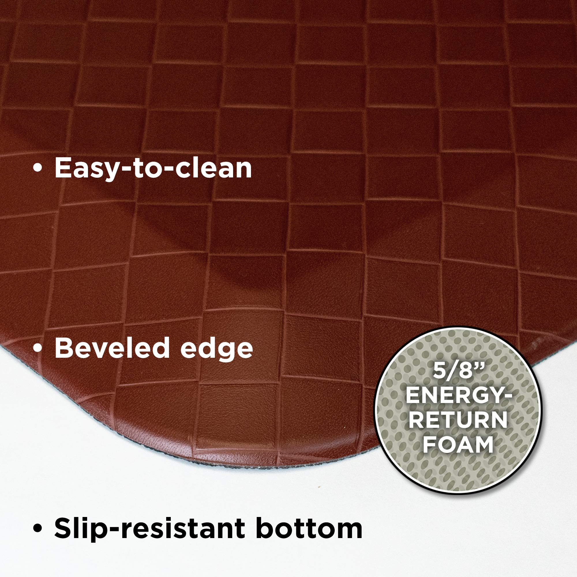 GelPro Anti-Fatigue Kitchen Mat - Ergonomic Gel & Foam Standing Mat for Comfort - Non-Slip Cushioned Floor Mat for Kitchen, Office & Standing Desk - 20