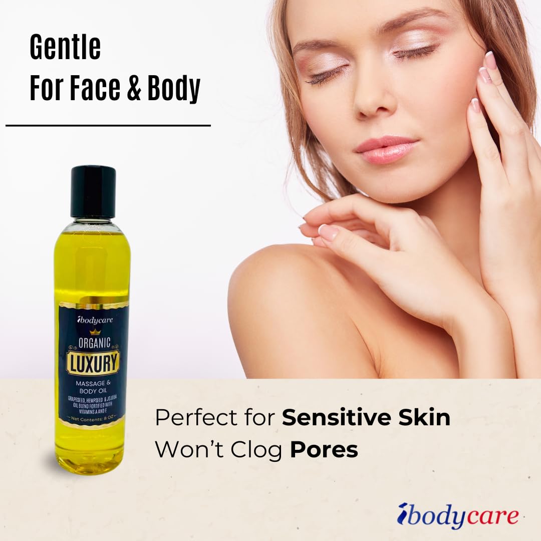 Premium 8 oz Luxury Massage & Body Oil for Relaxation & Hydration - Perfect for Spa, Aromatherapy & Self-Care at Home