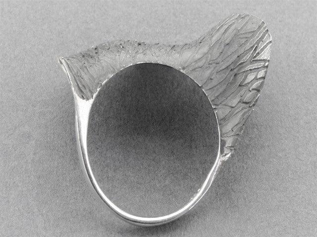 Oxidized Silver Medium Wave Ring for Women - Boho Chic Jewelry for Everyday Wear & Special Occasions