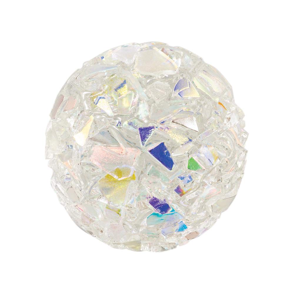 Glass Eye Studio Ice Storm Blown Glass Paperweight - Handcrafted Art Glass Decoration for Home Office Desk, Perfect Gift for Collectors & Art Lovers