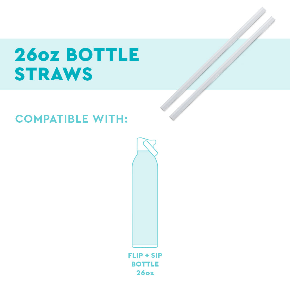 2 Pack Replacement Straws for 26oz Water Bottles - Durable & BPA-Free Drinking Straws for Sports, Gym, Hiking & Outdoor Activities