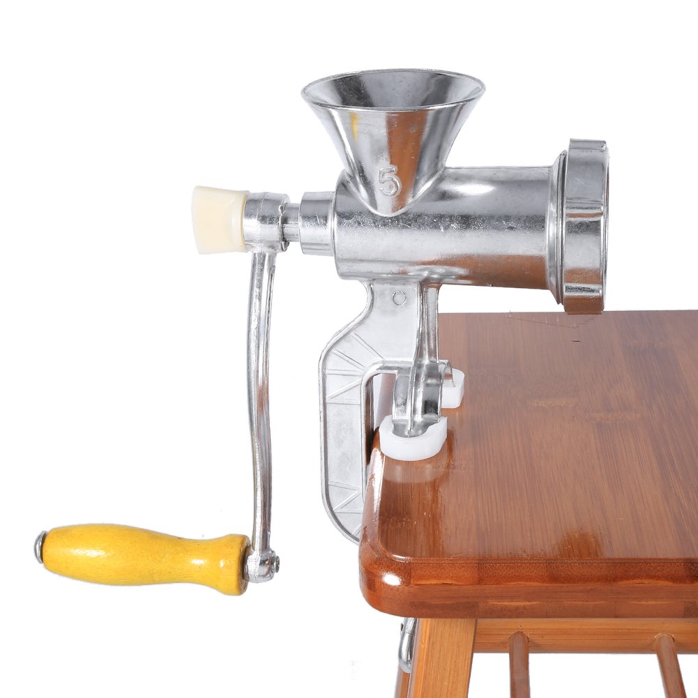 Premium Manual Meat Grinder - Heavy Duty Aluminum Alloy Hand Crank Sausage Stuffer & Beef Mincer - Perfect for Home Kitchen, Camping, and Sausage Making Accessories