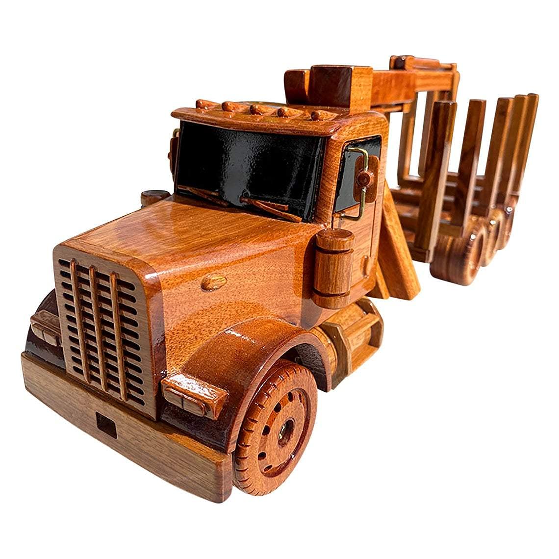 Premium Mahogany Wood Desktop Aircraft Model - Handcrafted Log Carrier Combo for Aviation Enthusiasts | Perfect for Office Decor, Home Display & Gift Giving