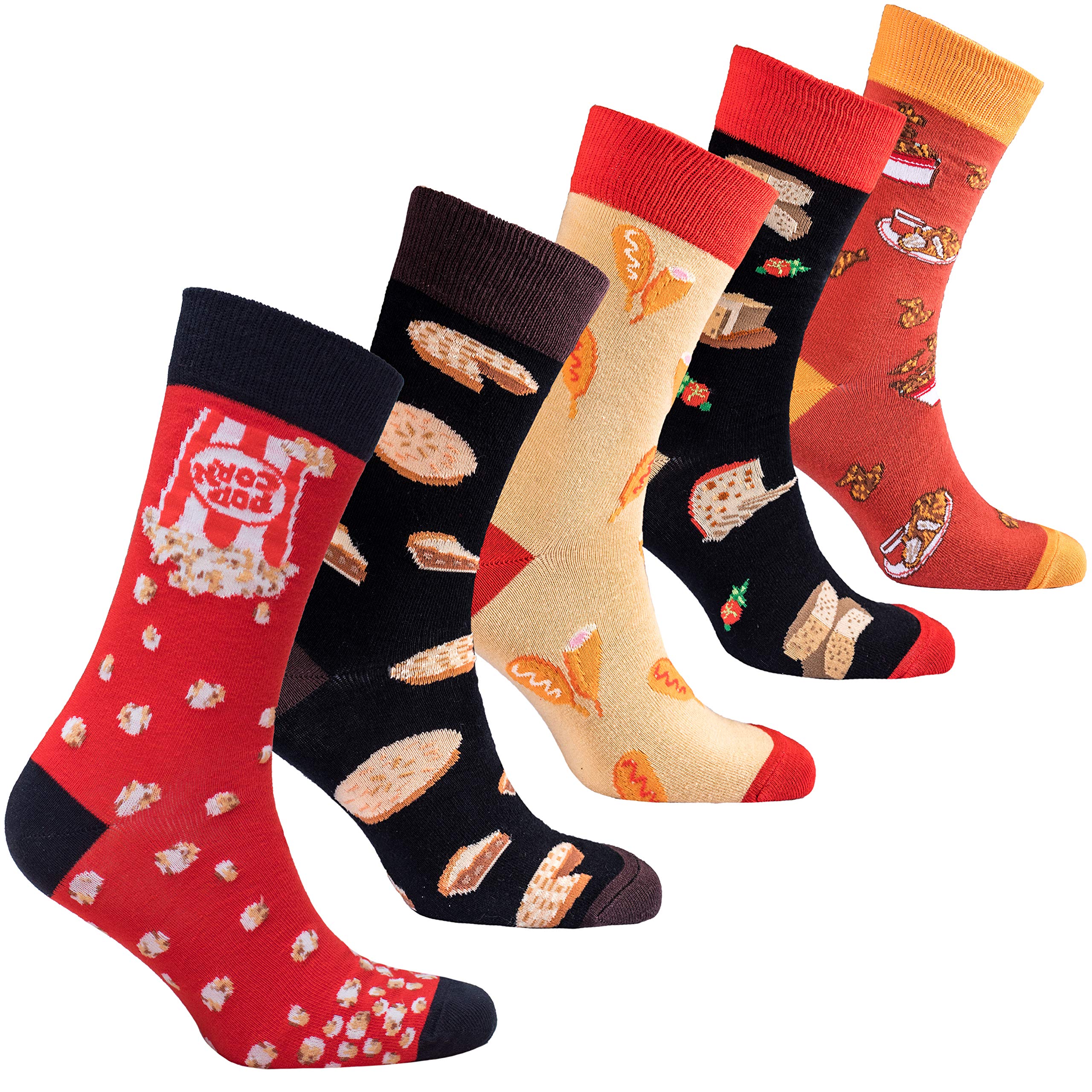 Men's 5-Pack Luxury Colorful Cotton Novelty Dress Socks Gift Set - Fun & Stylish Socks for Work, Party & Casual Wear