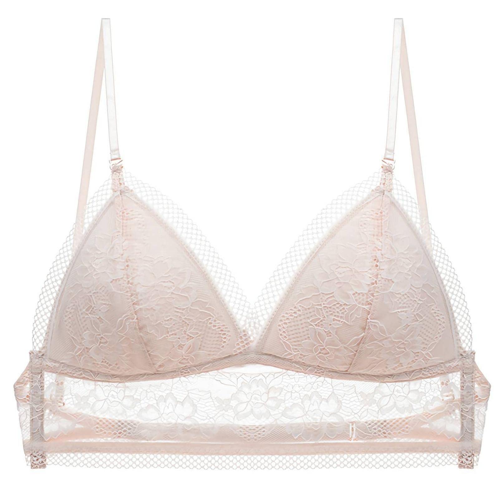 Starry Wireless Lace Bra for Women - Low Back U-Back Lifting Bra | Comfortable & Supportive Underwear for Daily Wear, Date Night & Special Occasions