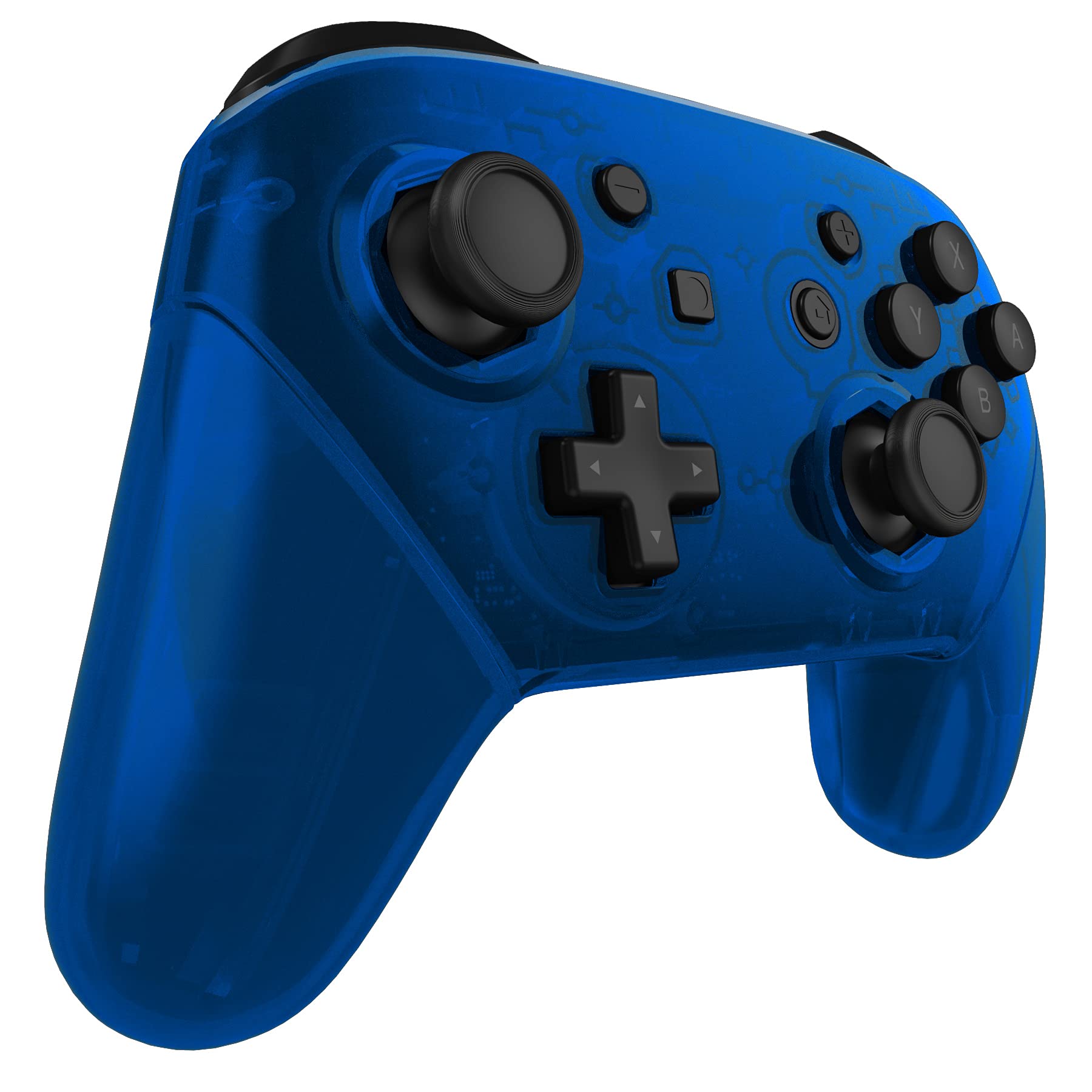 eXtremeRate Clear Blue Octagonal Gated Sticks Faceplate & Backplate Handles - DIY Replacement Grip Housing Shell Cover for Nintendo Switch Pro Controller (Controller Not Included) | Perfect for Gaming, Customization & Controller Repair