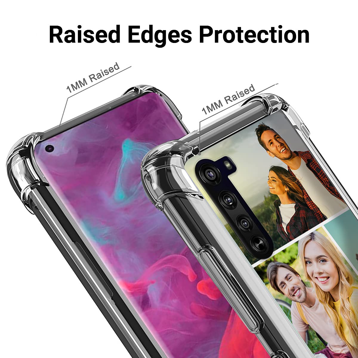 Custom Motorola Edge Phone Case - Ultra Thin TPU Multi-Photo Collage Case for Personalized Pictures | Perfect for Birthday, Anniversary & Christmas Gifts | Clear Protective Cover for Everyday Use & Special Occasions
