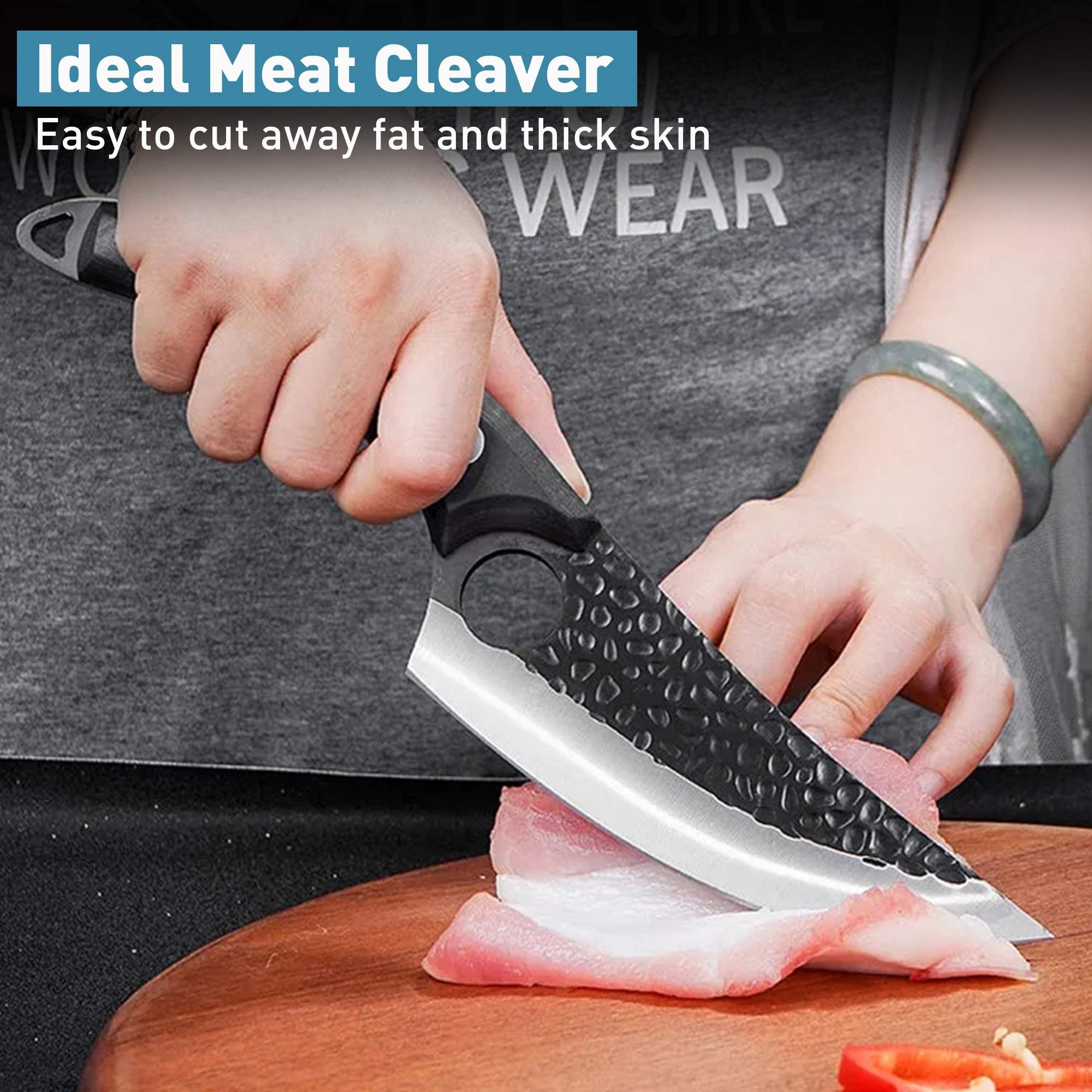 Premium Huusk Viking Knives - Hand-Forged Japanese Boning & Fillet Knife Set with Sheath | Full Tang Chef Knife for Meat, BBQ & Camping | Perfect Kitchen Gift for Thanksgiving & Christmas | Ideal for Home Cooking, Outdoor Adventures & Holiday Gifting