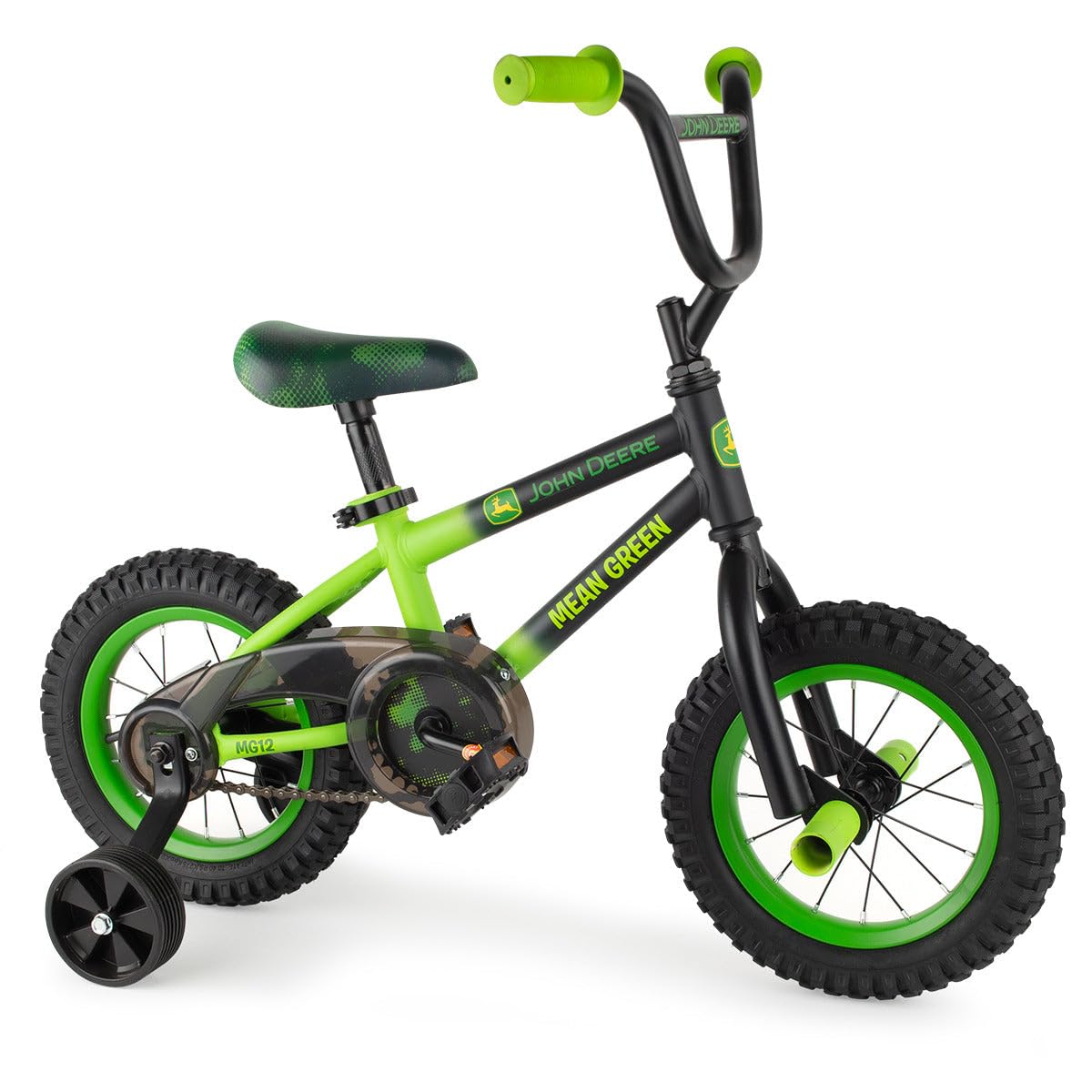 **John Deere Kids Bike for Boys & Girls Ages 2-7 Years - 12, 16, 20 Inch Wheels with Removable Training Wheels - Perfect for Outdoor Play, Backyard Riding & Learning to Bike**
