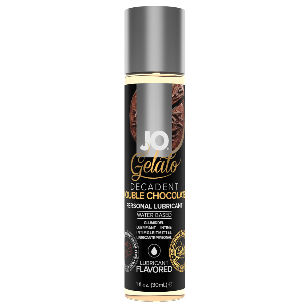 JO Gelato Decadent Double Chocolate Flavored Lubricant - Silky Smooth Personal Lubricant for Couples, Sensual Massage & Intimate Moments
