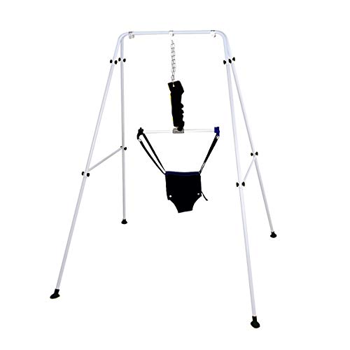 Adjustable Baby Jumper Set with Hanging Shelf - Soft Black Toddler Bouncer for Active Play - Perfect for Nursery, Playroom & Indoor Activity (0-24 Months)