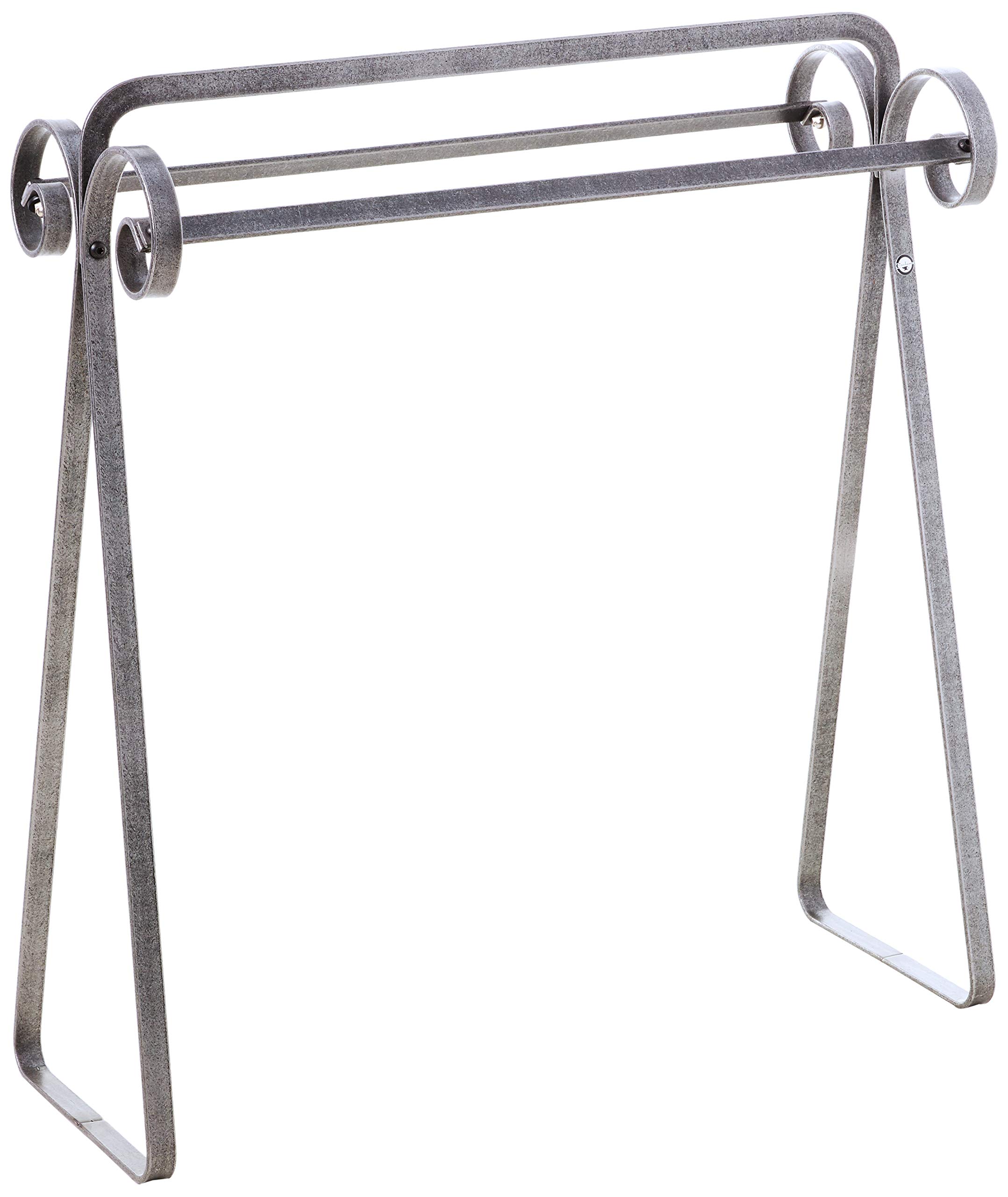Enclume Premier Scrolled Quilt Rack - Handcrafted Hammered Steel Wall Mounted Organizer for Blankets, Towels & Home Decor | Perfect for Bedroom, Living Room & Entryway Storage