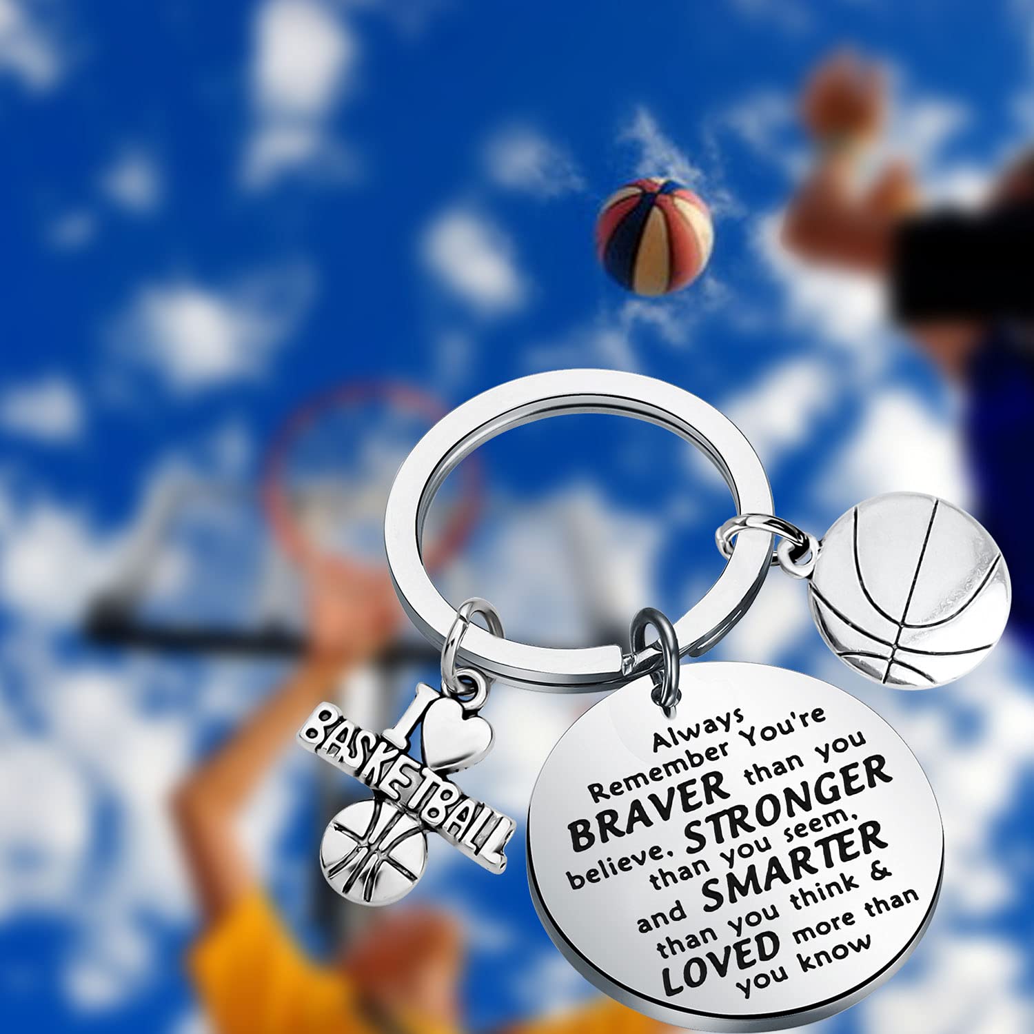 BNQL Basketball Keychain - Unique Gifts for Basketball Players & Fans - Perfect for Game Days, Birthdays & Sports Enthusiasts