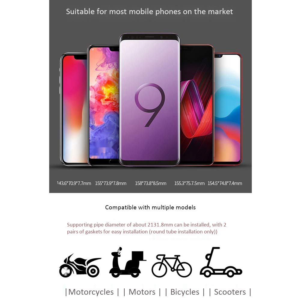 Durable Aluminum Alloy Adjustable Mountain Bike Phone Holder - 360° Rotating Clamp for GPS & Smartphones | Perfect for Cycling, Commuting & Outdoor Adventures