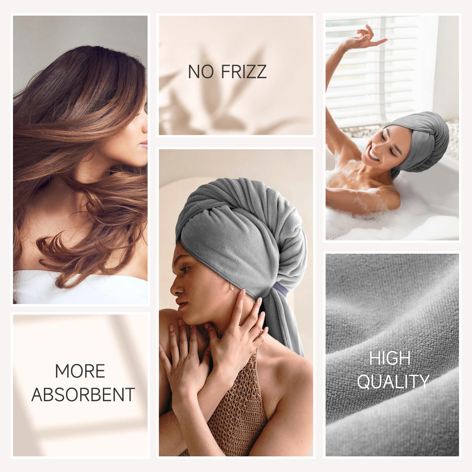 Umisleep 100% Microfiber Hair Towel Wrap - 41