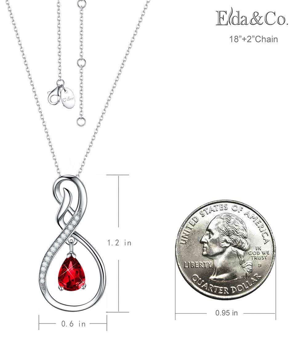 Forever Love Infinity Necklace for Women - April & May Birthstone Jewelry with Simulated Diamond & Emerald - 925 Sterling Silver Necklace Gift for Wife, Mom, Her | Perfect for Birthday, Anniversary & Special Occasions