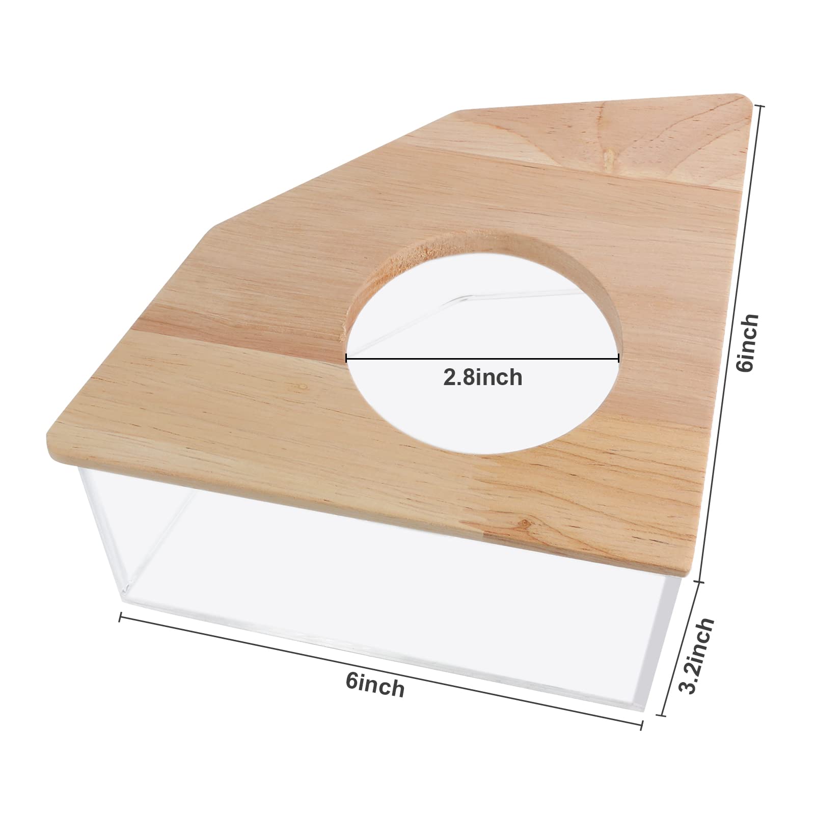 Large Transparent Acrylic Hamster Sand Bath Box - Hamster Bathroom House & Accessories for Gerbils, Lemmings - Perfect for Cage Cleaning & Small Pet Grooming