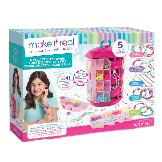5 in 1 Montessori Activity Tower for Toddlers - Wooden Learning Step Stool, Kitchen Helper, Playhouse & Slide - Perfect for Cooking, Playtime & Early Childhood Development