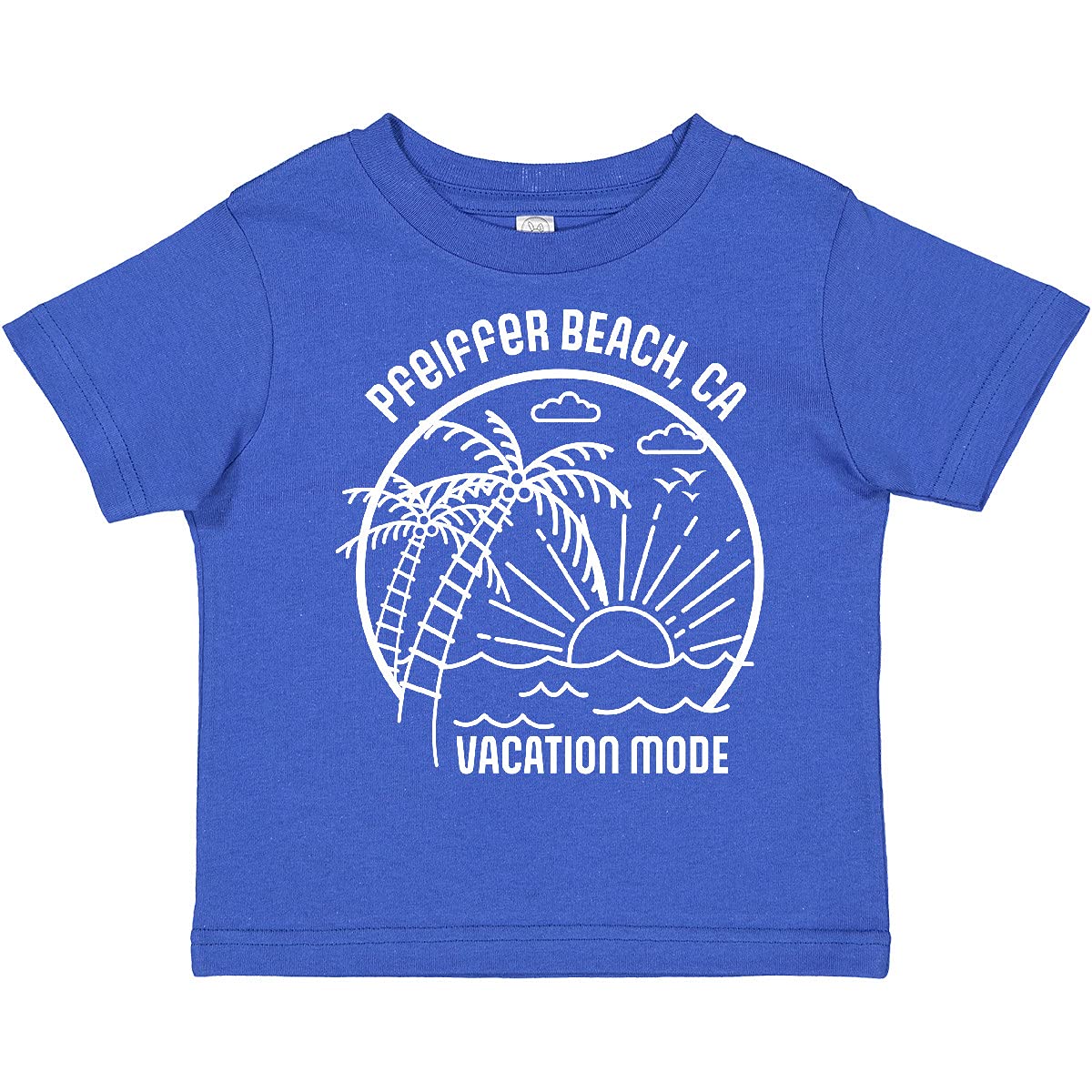 Inktastic Summer Vacation Mode Pfeiffer Beach California Toddler T-Shirt - Cute Kids Travel Shirt for Beach Trips & Family Vacations