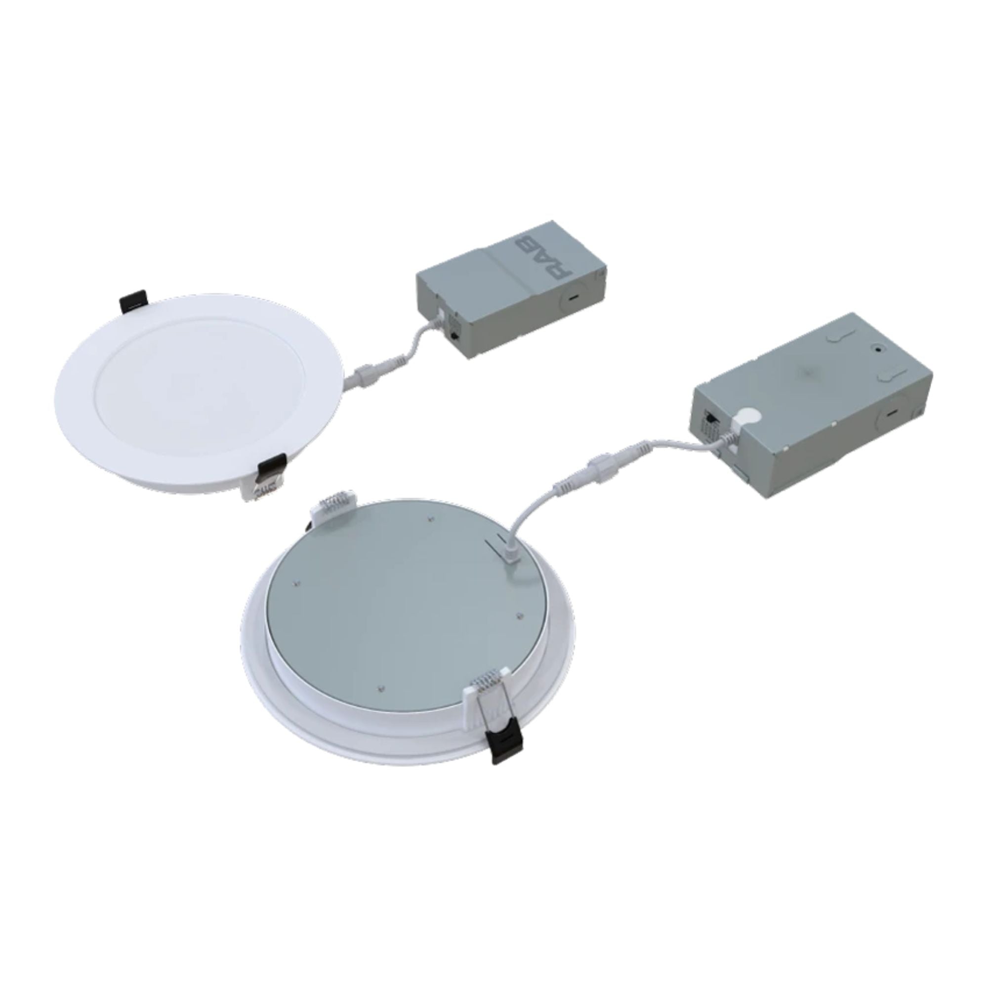 6 Inch Backlit Wafer LED Downlight - 1000 Lumens, CCT Selectable (2700K-6500K), White Smooth Trim - Perfect for Kitchen, Living Room & Bedroom Lighting