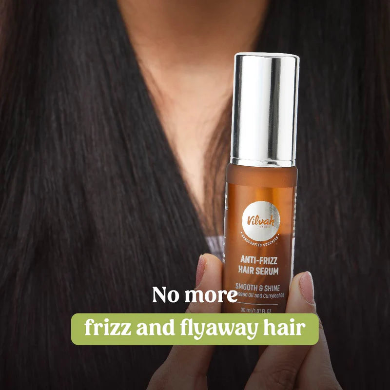 Best Anti Frizz Hair Serum for Smooth & Shiny Hair - Frizz Control & Hydration Treatment - Perfect for Dry, Damaged & Curly Hair - Salon Quality at Home
