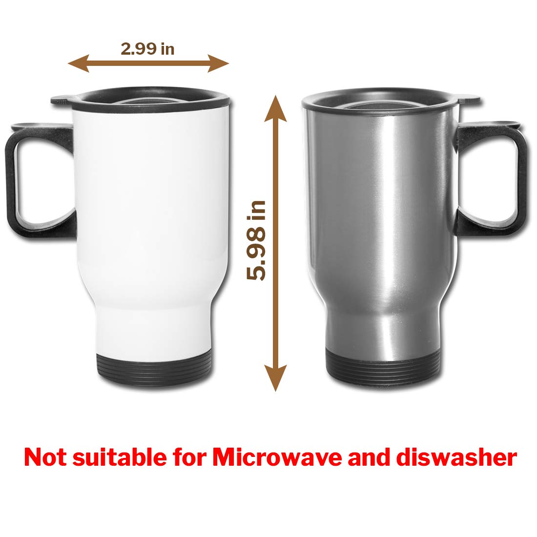 Funny Biology Teacher Gift Ideas - 14 oz Insulated Travel Coffee Mug for Men & Women - Stainless Steel Silver Tumbler - Perfect for Science Teachers, Professors & Biology Lovers - Great for School, Office or Outdoor Use