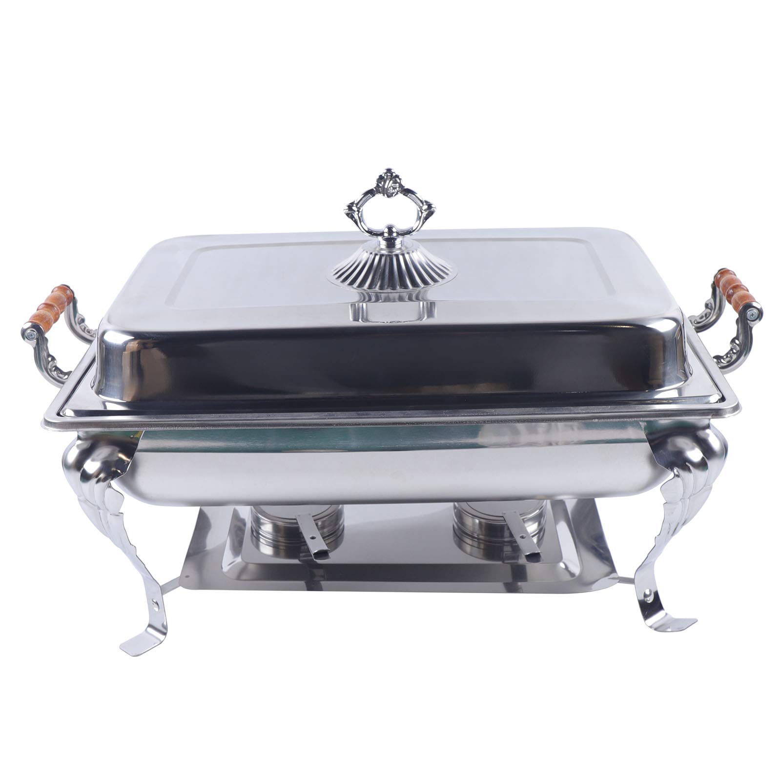 Stainless Steel 9L Rectangular Buffet Chafing Dish Set - Food Warmer for Catering, Buffet, Party & Restaurant Use - Ideal for Home, Events & Professional Kitchens