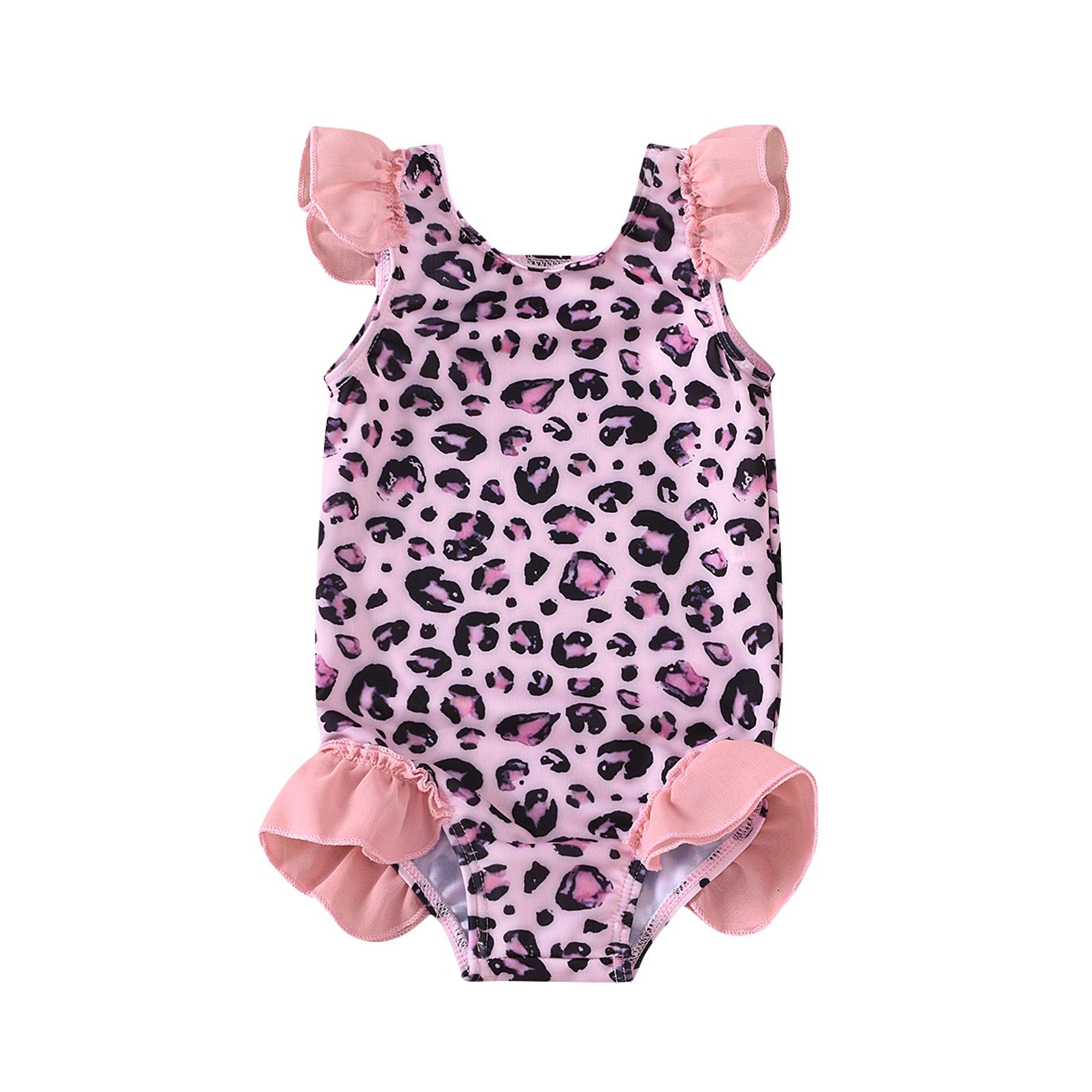 Girls Leopard Print One Piece Swimsuit | Summer Swimwear for Kids 10-12 | Bikini Style Baby Swimsuits | Perfect for Beach, Pool & Vacation