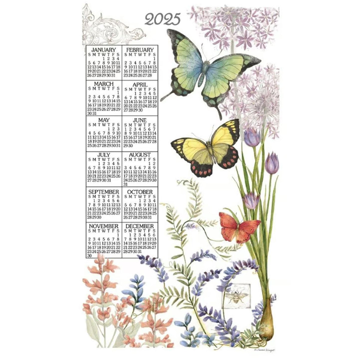 2025 Calendar Towels - Premium Cotton Bath & Kitchen Towels with Yearly Planner - Perfect for Home, Office, and Gifts