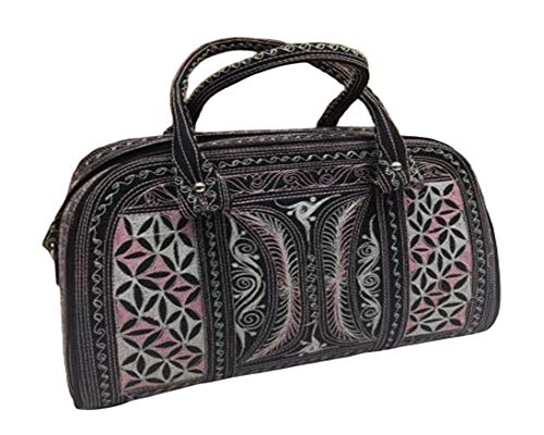 Handmade Embroidered Canvas Speedy Women Shoulder Bags - Elegant Crossbody Purse for Daily Use, Travel & Shopping