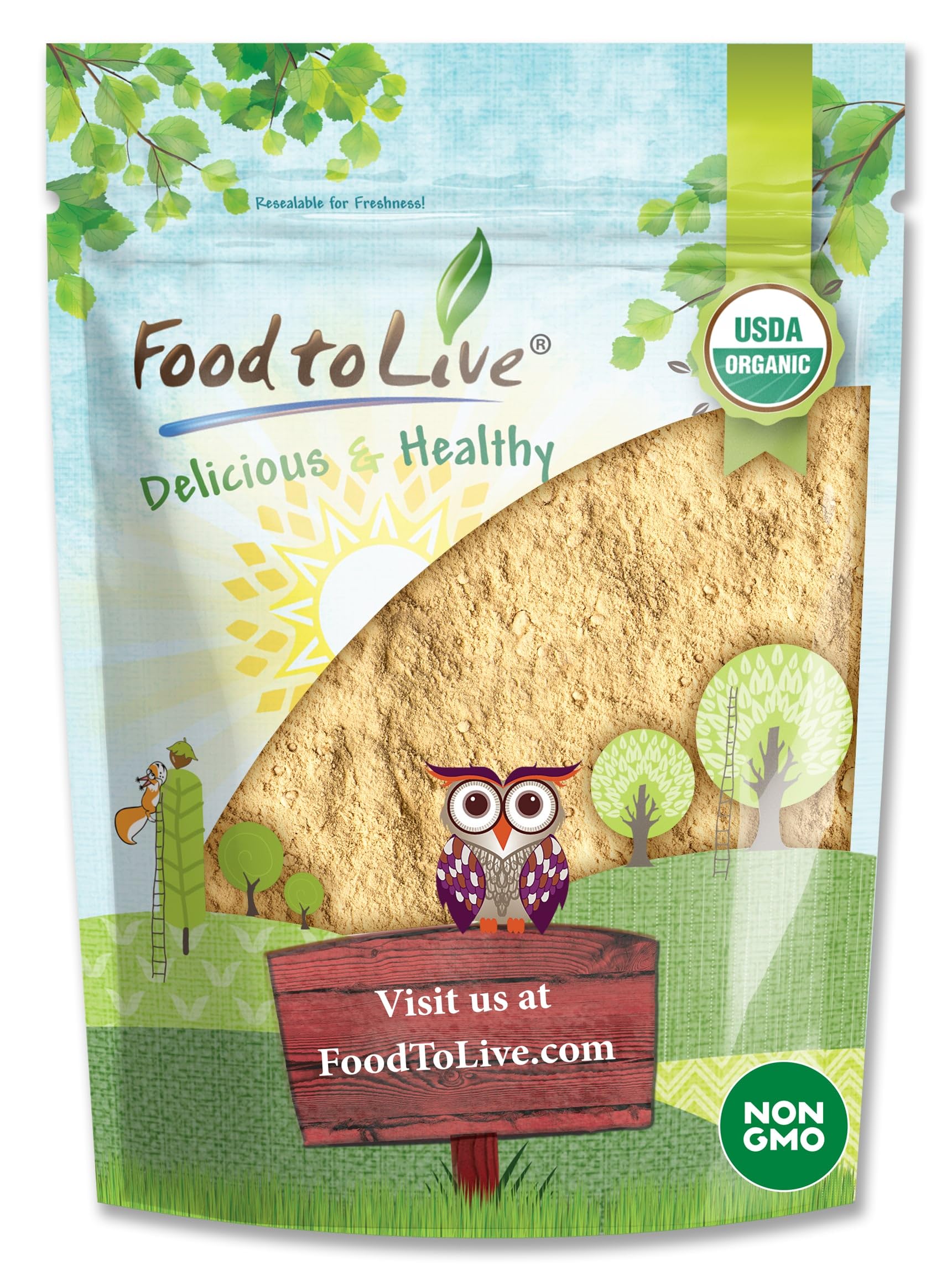 Organic Yellow Maca Powder 4oz | Non-GMO, Kosher, Raw Ground Maca Root | Vegan Superfood for Smoothies, Baking & Energy Boosting