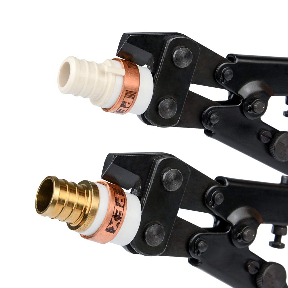 Premium iCrimp PEX Copper Ring Crimp Tool Kit with Crimp Ring Cutter - Professional Plumbing Tool Set for PEX Pipe Installation, Repair & DIY Projects - Perfect for Home Renovation, Water Supply Systems & HVAC Work