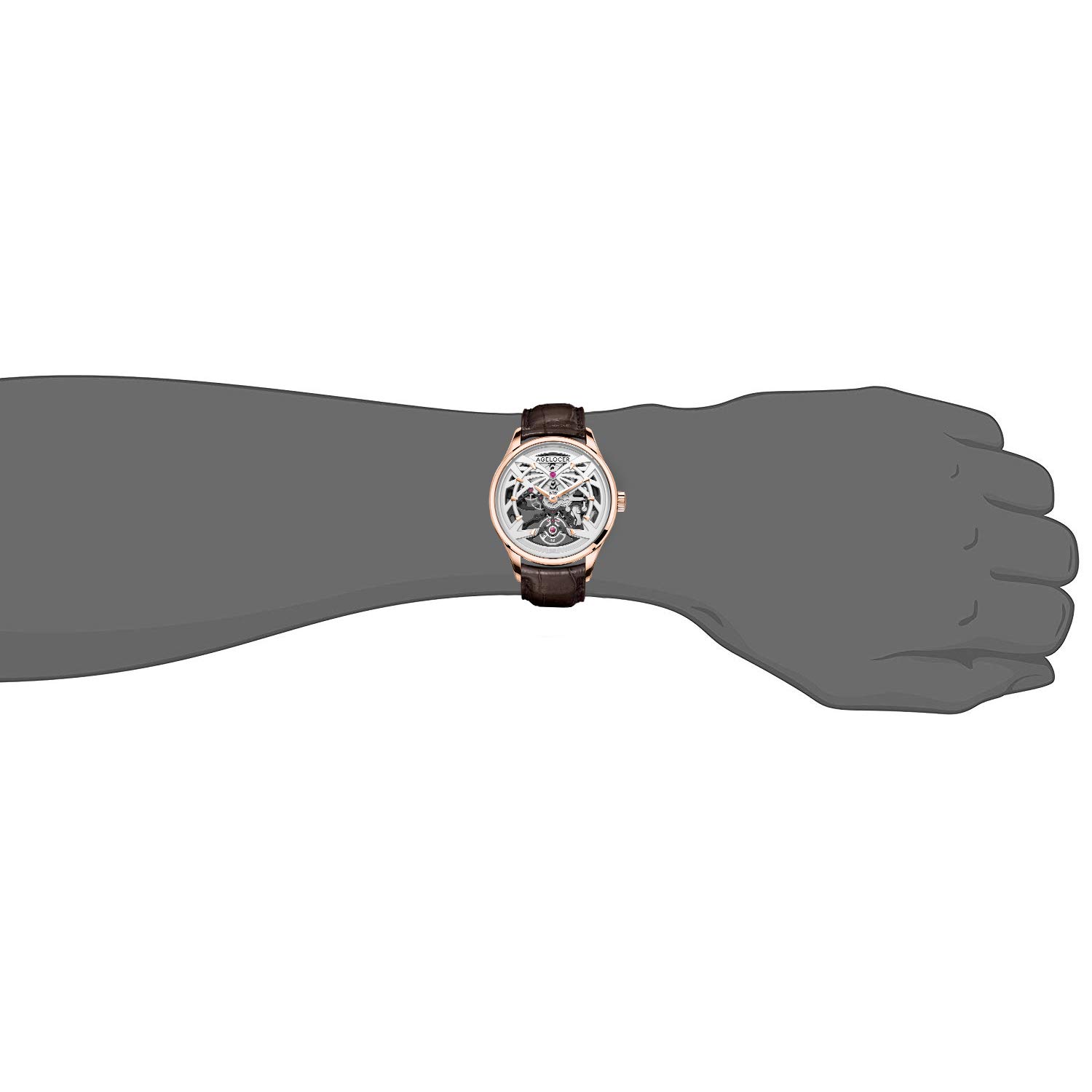 AGELOCER Automatic Skeleton Mechanical Watch for Men - Luxury Stainless Steel Fashion Wristwatch with Transparent Dial | Perfect for Business, Formal Events & Everyday Wear