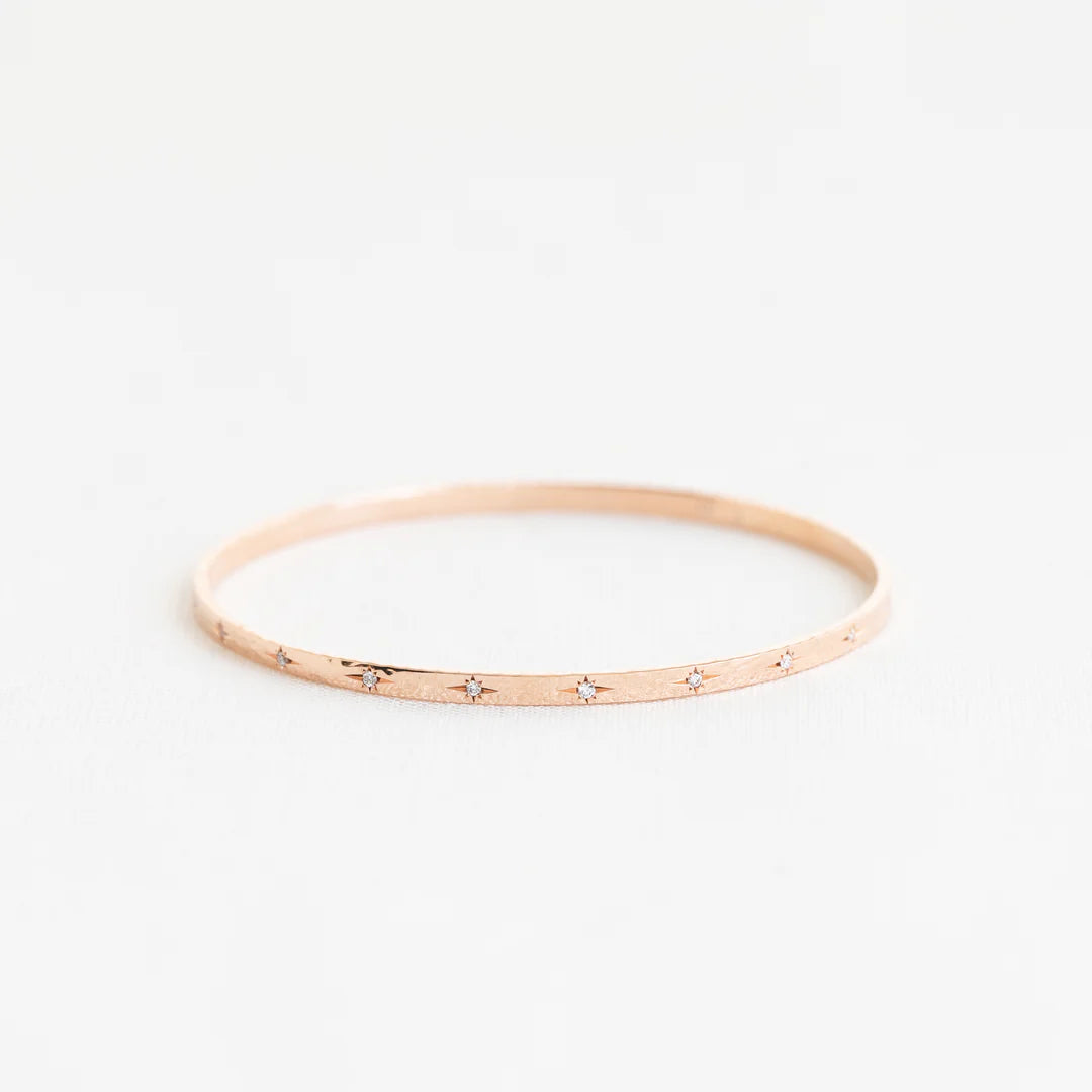The Etoile Bangle - Elegant Gold Plated Bracelet for Women, Trendy Fashion Jewelry Gift for Her - Perfect for Parties, Weddings & Everyday Wear
