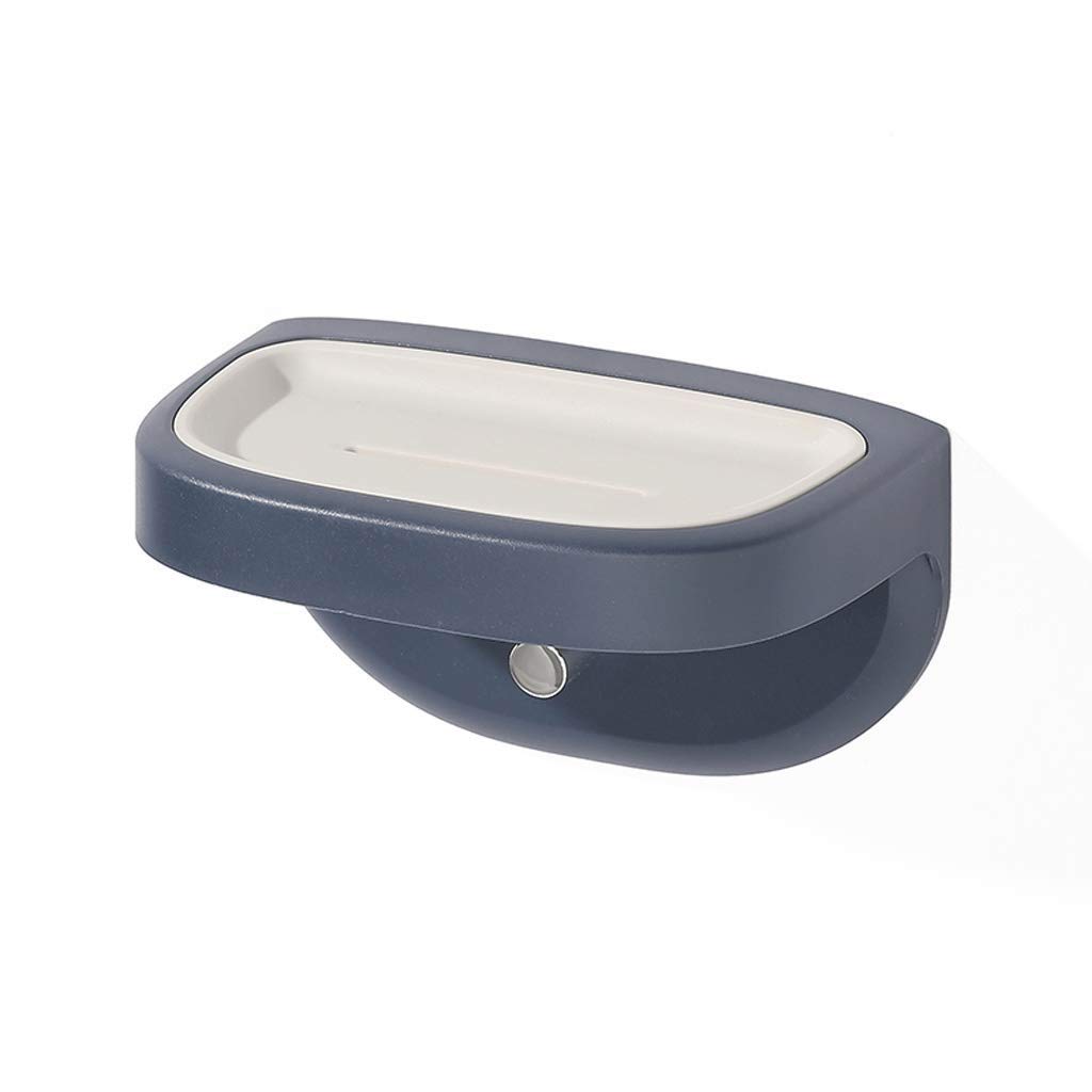 Leak Proof Self Draining Wall Mounted Soap Dish Container - Adhesive Shower Soap Box for Bathroom, Kitchen & RV - Space Saving Soap Holder for Home Use (Color: C)