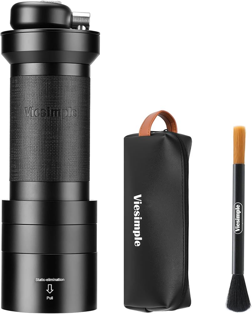 Premium Manual Coffee Grinder - Adjustable Burr Mill for Espresso, Americano & French Press | Anti-Static Design with Hidden Handle | Perfect for Home, Office & Camping Use