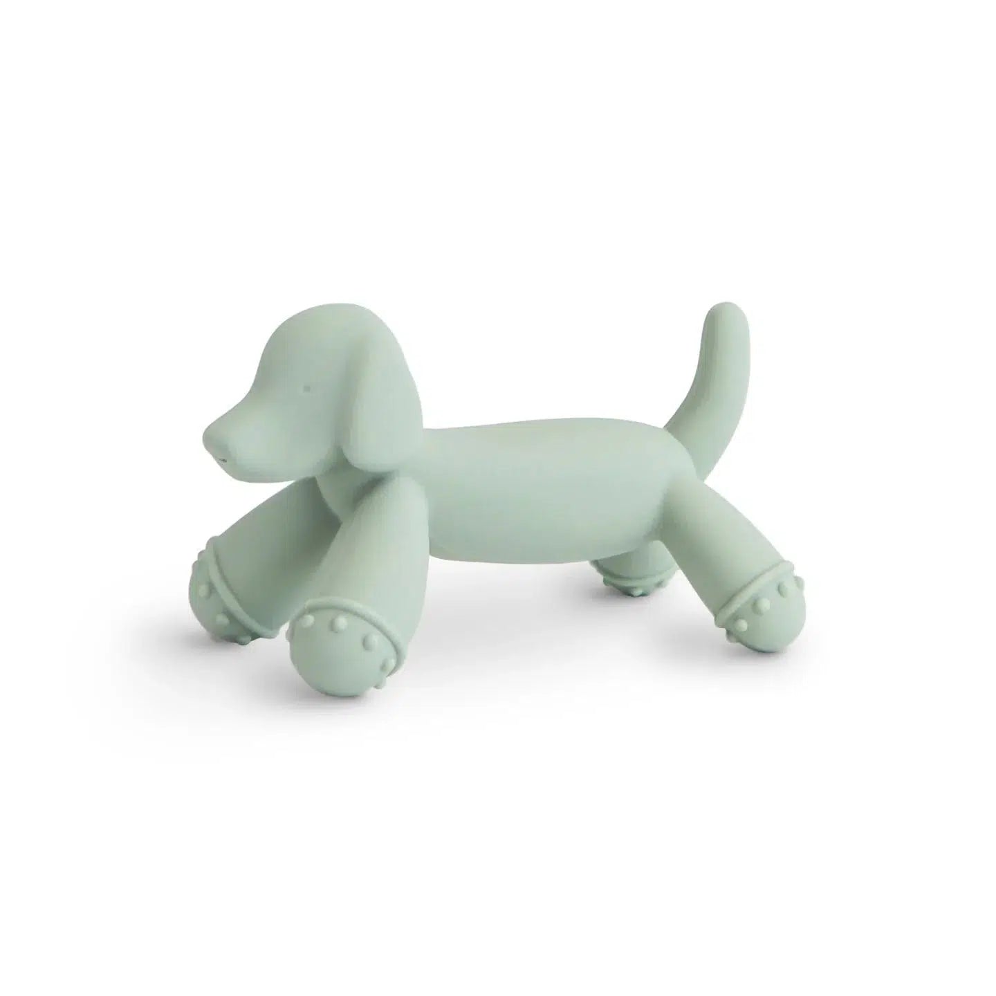 Mushie Dog Figurine Teether - Natural Rubber Baby Teething Toy for Soothing Gums | Safe & BPA-Free Chew Toy for Infants & Toddlers | Perfect for On-the-Go, Playtime & Nursery Decor