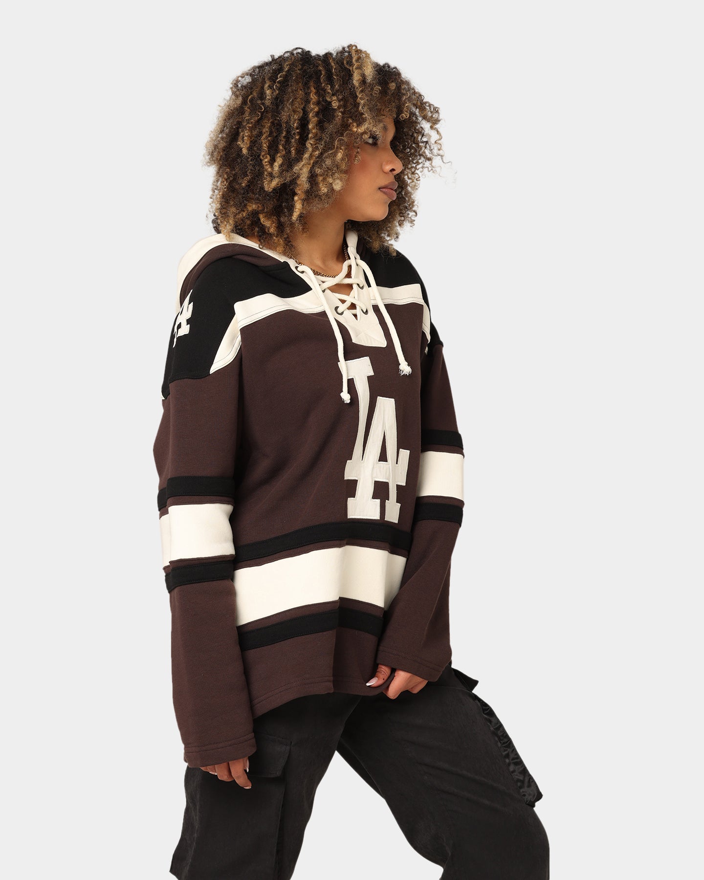 47 Brand Los Angeles Dodgers Superior Lacer Hoodie Brown - Cozy Baseball Fan Apparel for Game Day & Casual Wear