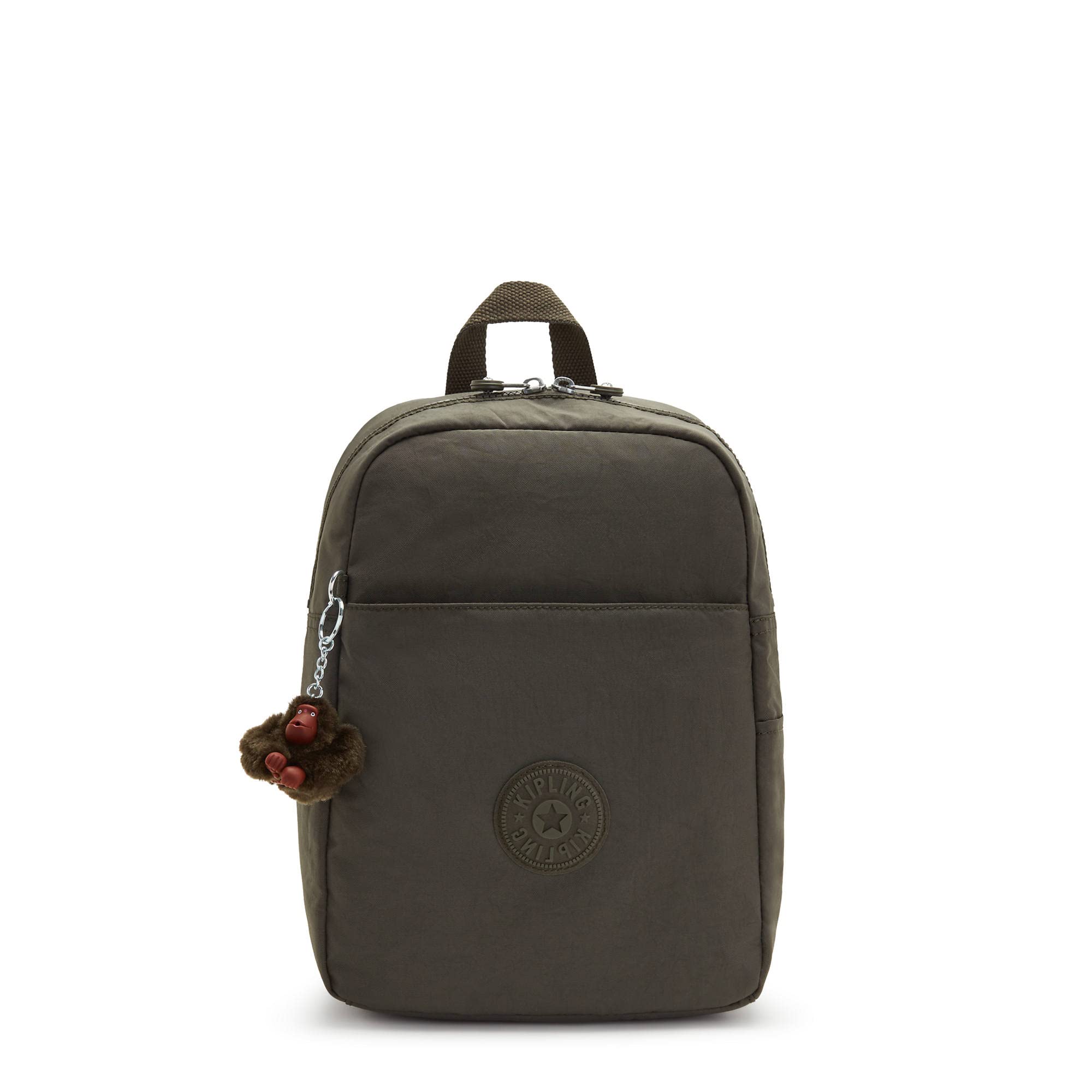 Kipling Ferris Backpack - Lightweight Travel Backpack for Women & Men, Durable Field Green 360° Spinner Luggage Companion, Perfect for School, Work, Gym & Airplane Carry-On