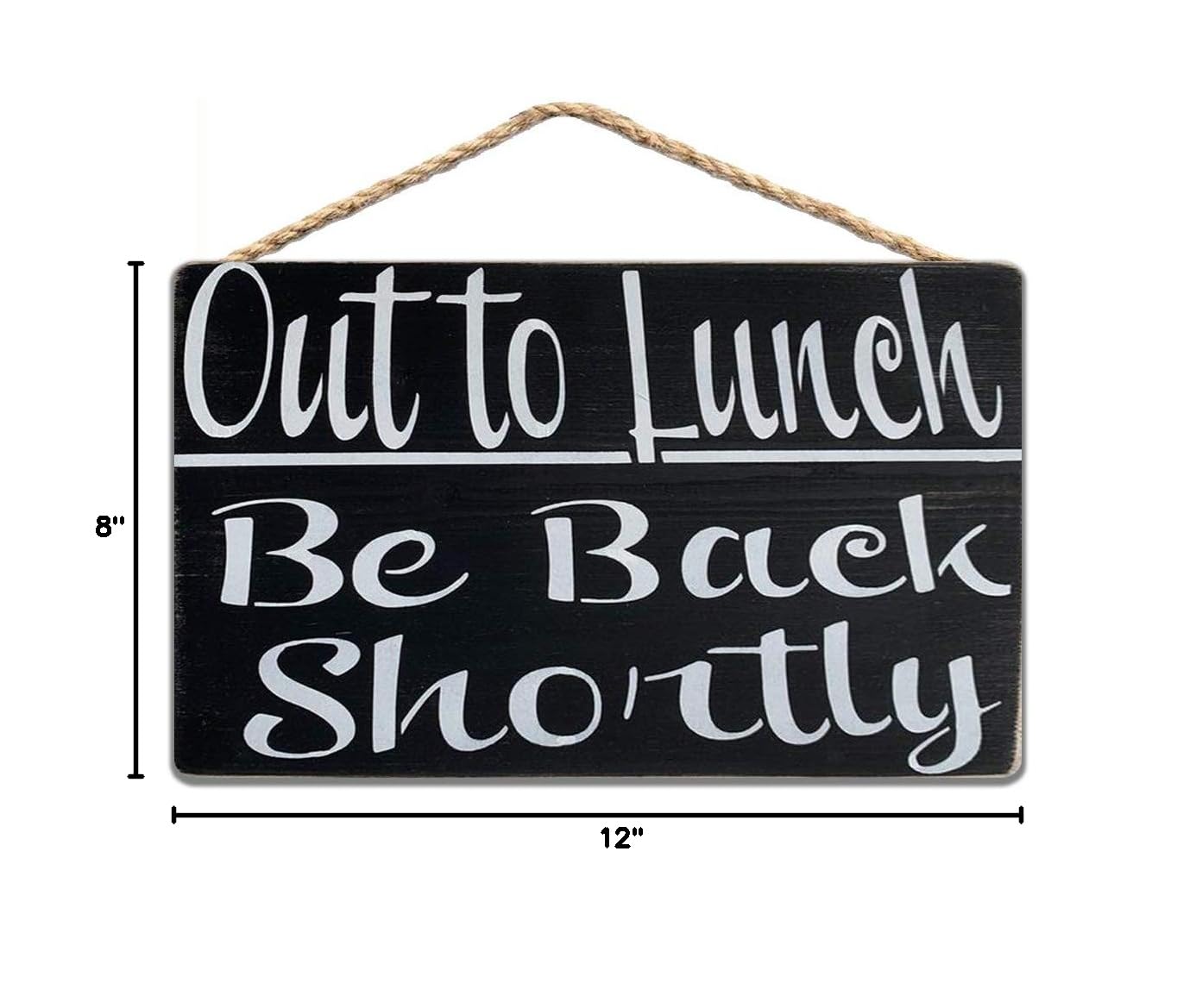 Wooden Dining Break Room Sign - 8x12 Inch Office Decor for Kitchens