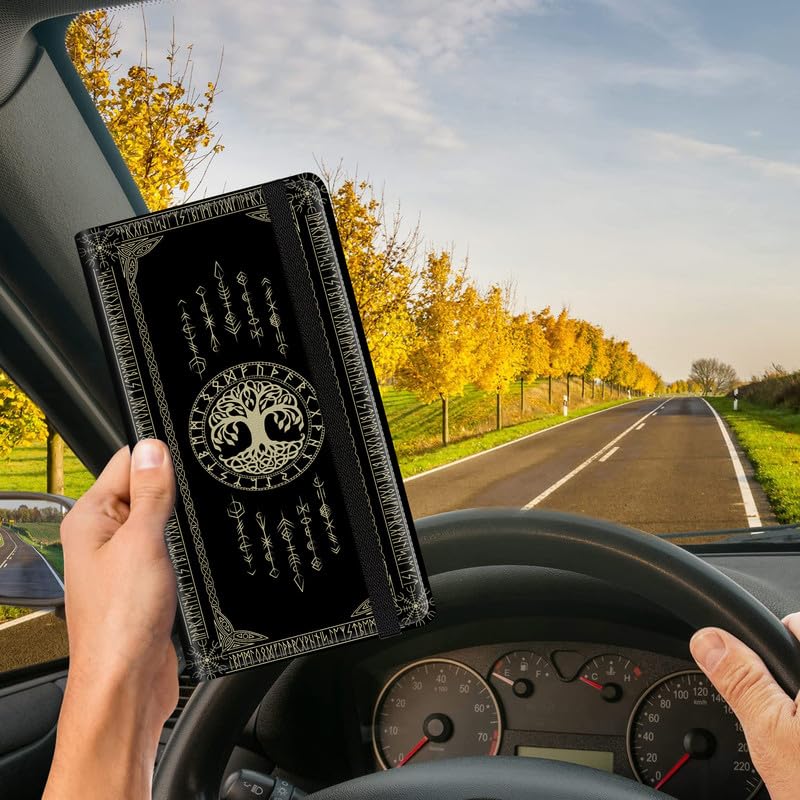 Car Registration & Insurance Card Holder - Vehicle License Document Organizer Wallet for Glove Box - ID Card Holder for Car Essentials - Perfect for Road Trips & Daily Commutes